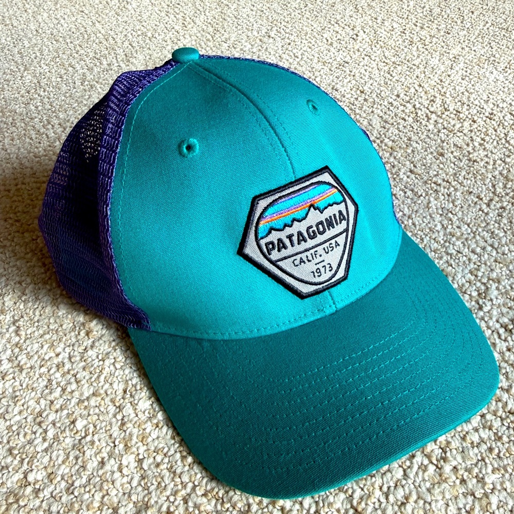 NEW Patagonia Snapback Hat in Purple and Teal